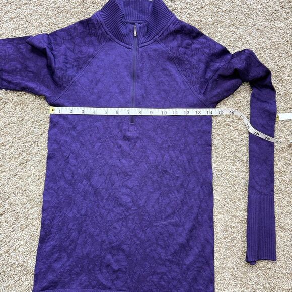 Lululemon Purple Pattern 3/4 Zip Sweatshirt - Picture 3 of 4